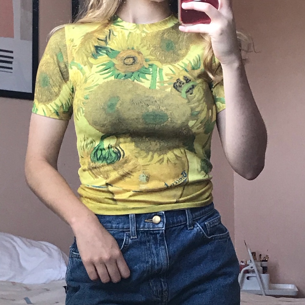 NWOT UO National Gallery Sunflower Shirt